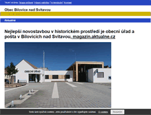 Tablet Screenshot of bilovice-nad-svitavou.cz